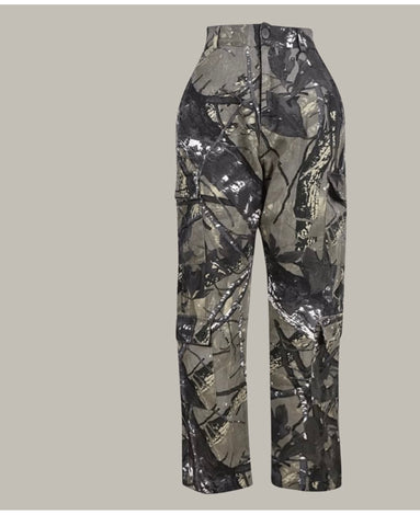 Cam print pants